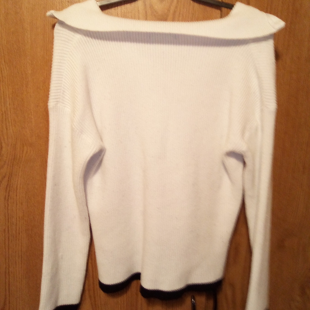 Laundry By Shelli Segal Old Money Apres Ski Preppy Nautical Sweater Size Medium - Picture 5 of 5